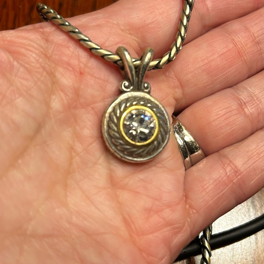 Brighton Elegant Silver and Gold Pendant Necklace